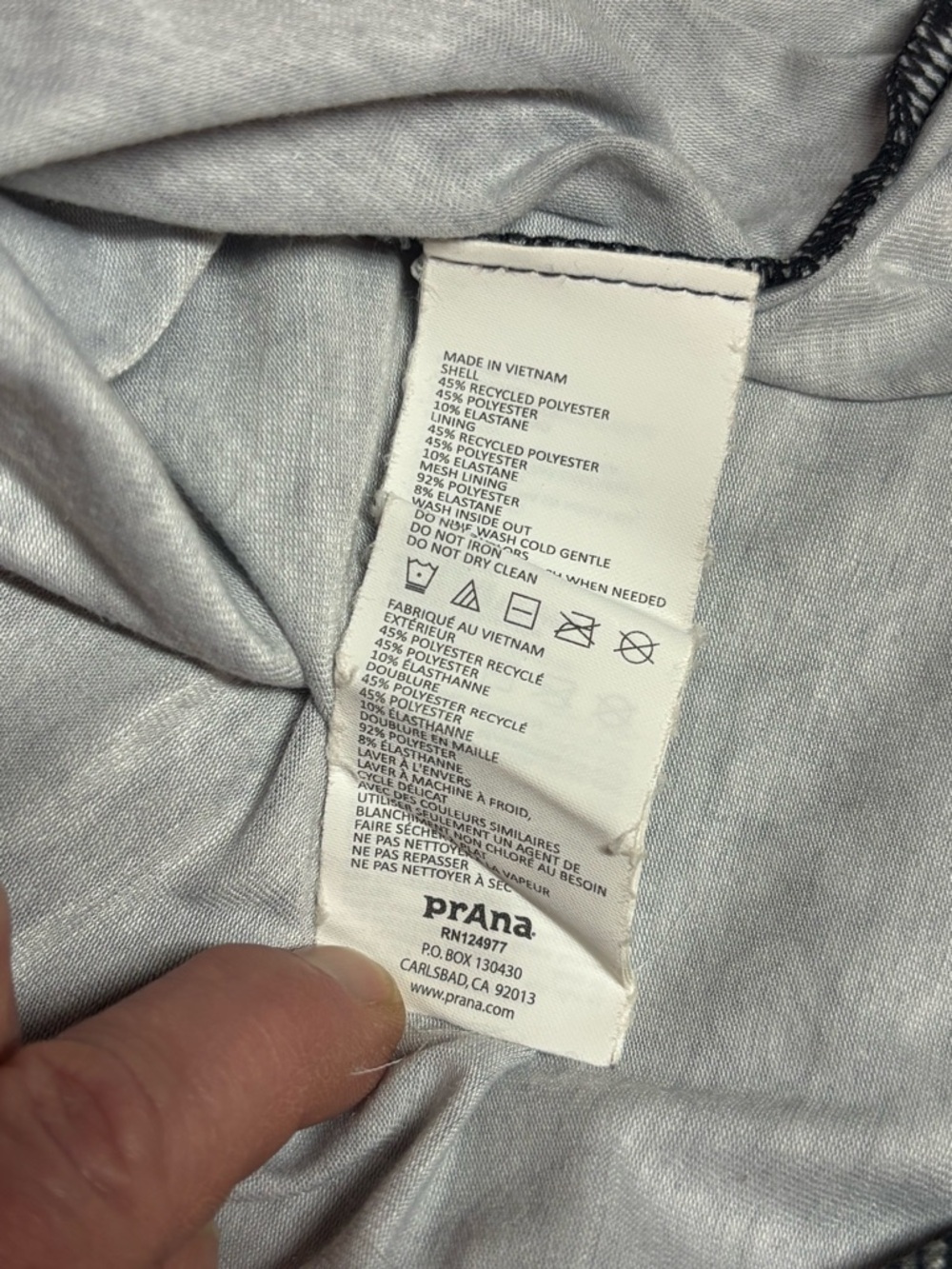 Prana Cali Racerback Grey Black Printed Tank Dress - Picture 8 of 8